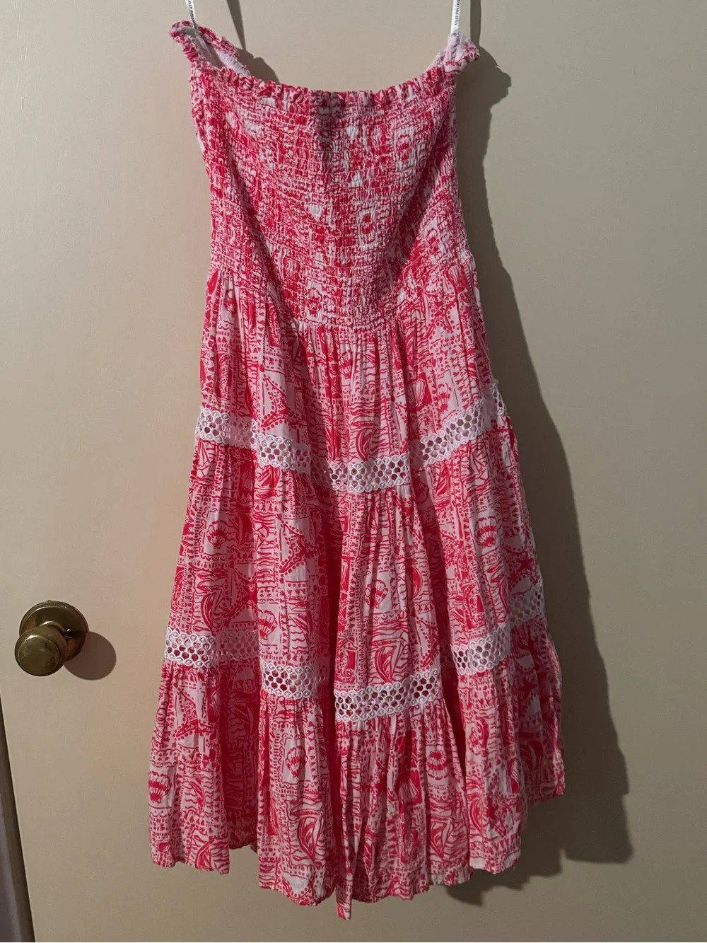 Lilly Pulitzer Kelvina Strapless Smocked Dress EUC - Picture 3 of 5